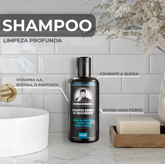 Kit Barba Óleo Shampoo Condicionador Balm Barba Robusta